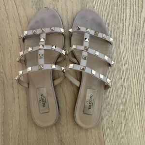 Valentino Women's Nude Studded Sandals